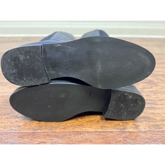 COLE HAAN Grand OS Dutchess Leather Over-the-knee Boots In Black, Sz 6B - Picture 9 of 11